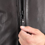 Oxford Holton Men's Leather Motorcycle Jacket Brown