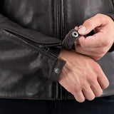 Oxford Holton Men's Leather Motorcycle Jacket Brown