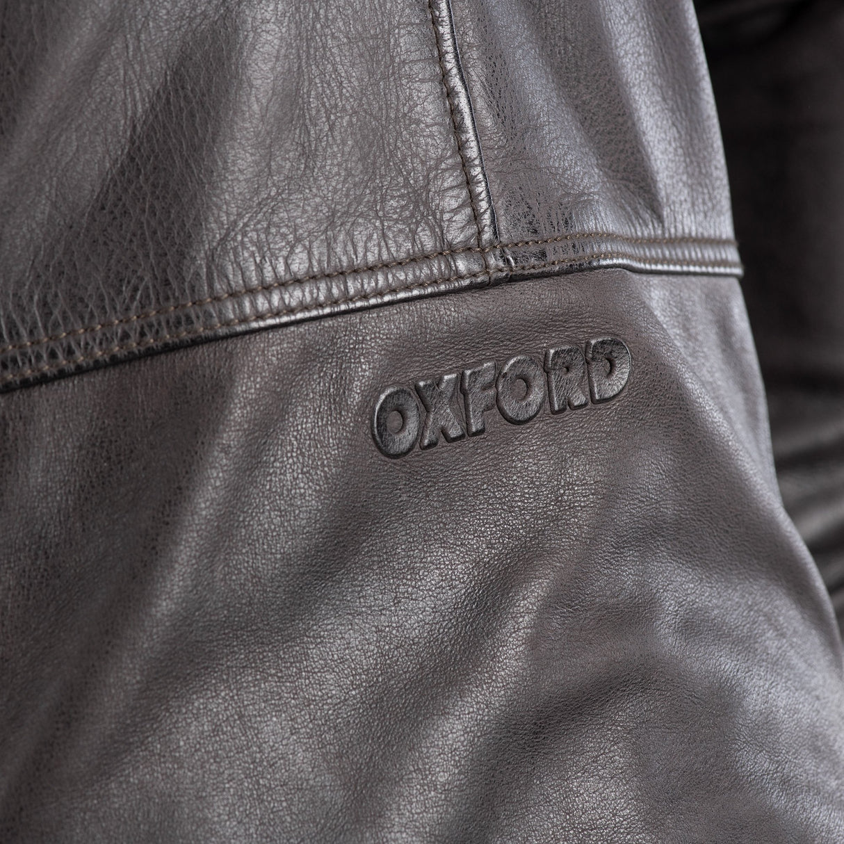Oxford Holton Men's Leather Motorcycle Jacket Brown
