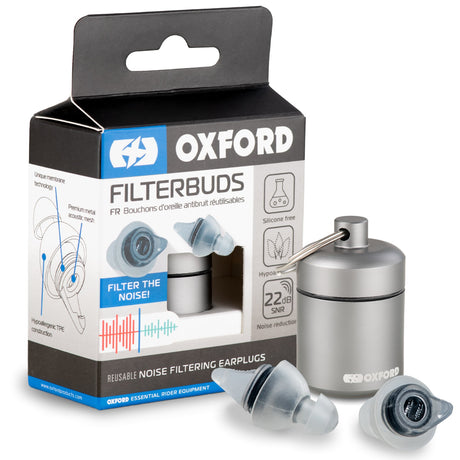 Oxford OX697 Filterbuds - Regular Fit 22dB SNR Reusable Earplugs