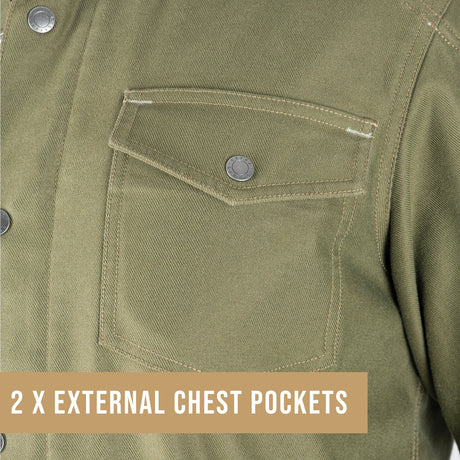 Oxford Original Approved AA Armoured Mens Shirt Khaki