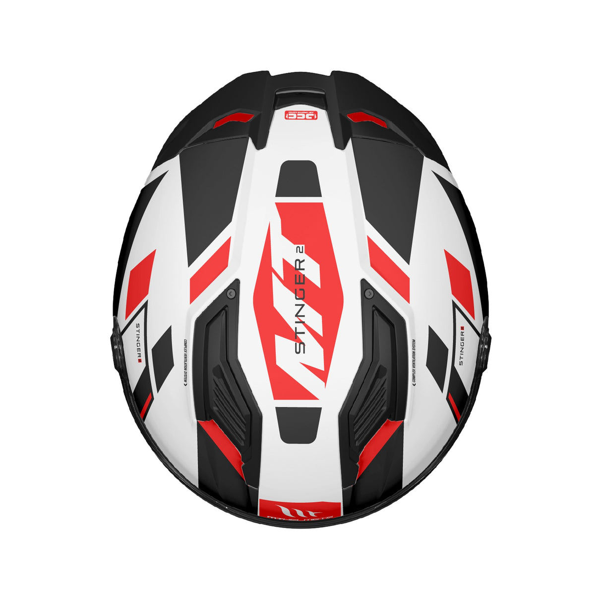 MT Stinger 2 Zivze A5 Gloss Black White Red Motorcycle Helmet