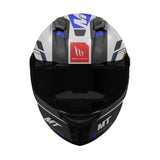 MT Stinger 2 Zivze A7 Gloss Black White Blue Motorcycle Helmet
