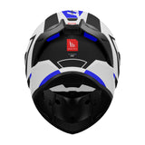 MT Stinger 2 Zivze A7 Gloss Black White Blue Motorcycle Helmet
