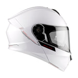 MT Genesis SV Solid A0 Gloss Pearl White Motorcycle Helmet
