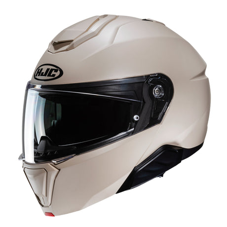 HJC I91 Matt Sand Beige Motorcycle Helmet Flip Front