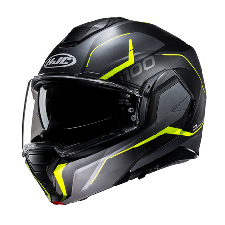 HJC i100 Lorix MC3HSF Yellow Modular Motorcycle Helmet