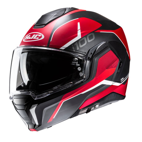 HJC I100 Lorix MC1SF Red Modular Motorcycle Helmet 180 Flip