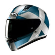 HJC C10 Tez MC2SF Blue Motorcycle Helmet Metallic Silver Grey