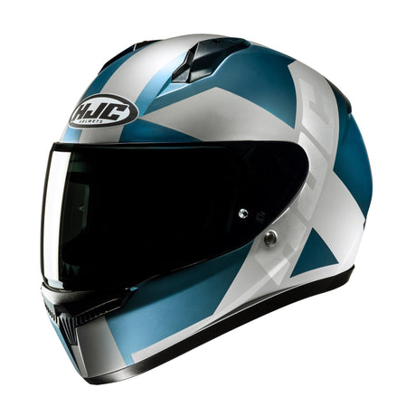 HJC C10 Tez MC2SF Blue Motorcycle Helmet Metallic Silver Grey