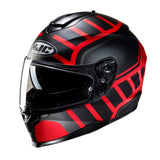 HJC C70N Holt MC1SF Red Motorcycle Helmet Matt Black