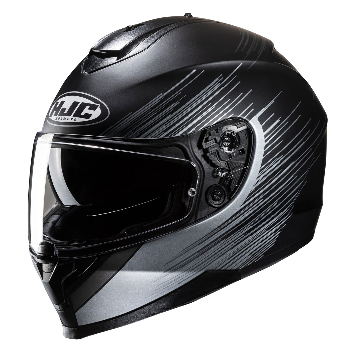 HJC C70N Sway MC5SF Black Motorcycle Helmet Silver
