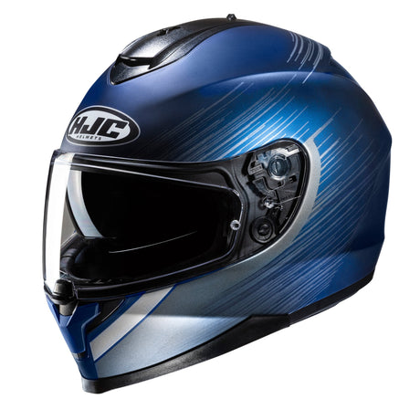 HJC C70N Sway MC2SF Blue Motorcycle Helmet Silver Metallic