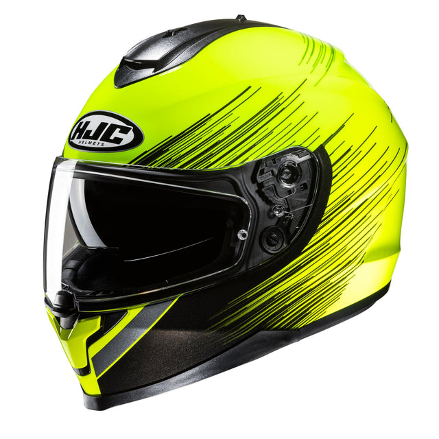 HJC C70N Sway MC3H Yellow Motorcycle Helmet Fluo Fluorescent