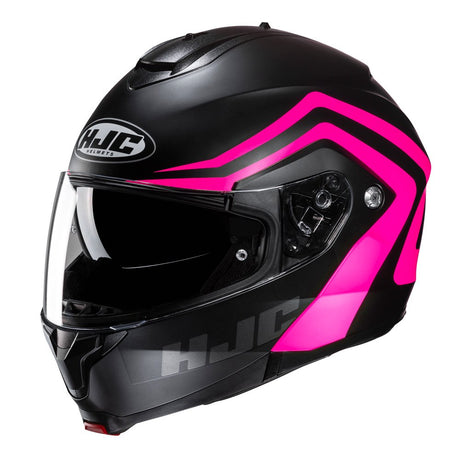 HJC C91N Nepos MC8SF Pink Motorcycle Helmet Flip Front