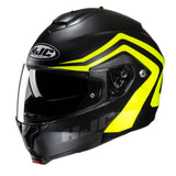 HJC C91N Nepos MC3HSF Yellow Motorcycle Helmet Flip Front