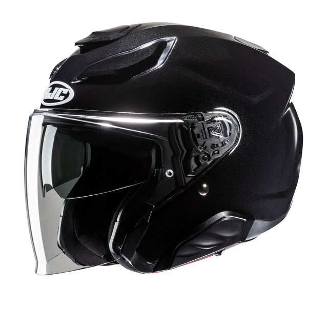 HJC F31 Gloss Black Open Face Motorcycle Helmet