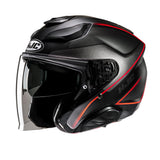 HJC F31 Ludi MC1SF Red Motorcycle Helmet Open Face