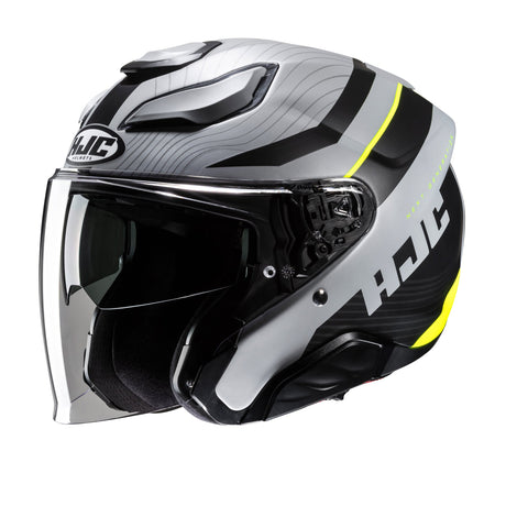 HJC F31 Naby MC3HSF Yellow Motorcycle Helmet Open Face