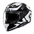 HJC F71 Bard MC5 Black Motorcycle Helmet White