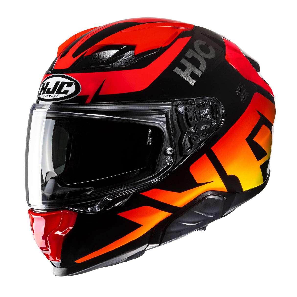 HJC F71 Bard MC1 Red Motorcycle Helmet Orange Flame