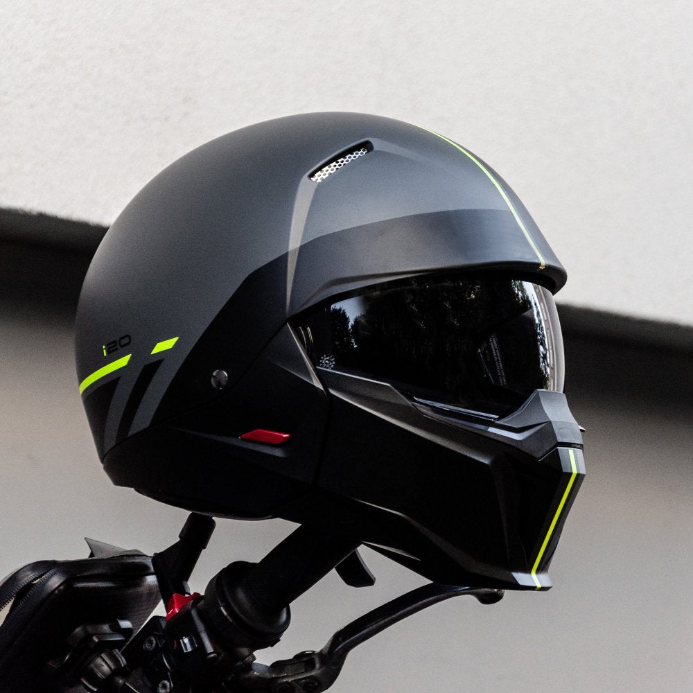HJC I20 Batol MC3HSF Yellow Motorcycle Helmet