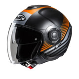 HJC I40N Dova MC7SF Orange Open Face Motorcycle Helmet