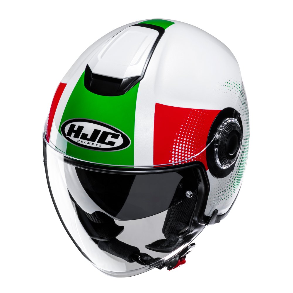 HJC I40N Pyle MC41 Green White Red Motorcycle Helmet