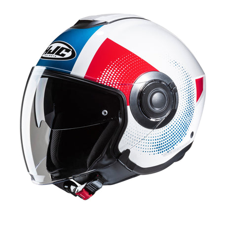HJC I40N Pyle MC21 White Blue Red Open Face Motorcycle Helmet