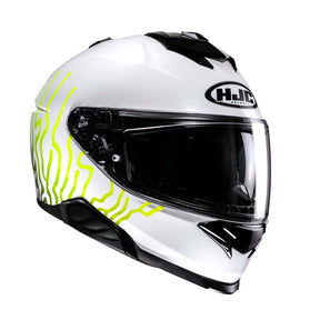 HJC I71 Celos MC3H Yellow Motorcycle Helmet Black White