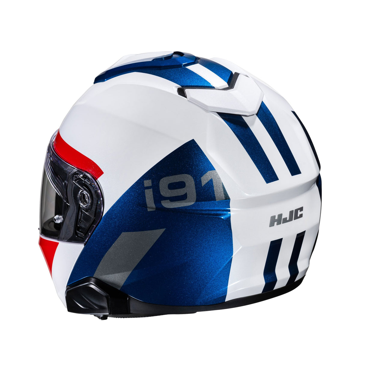 HJC I91 Bina MC21 White Blue Red Motorcycle Helmet