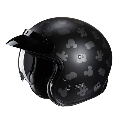HJC V31 Disney Mickey MC5SF Black Open Face Motorcycle Helmet