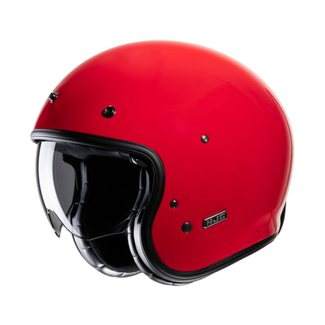 HJC V31 Red Open Face Motorcycle Helmet
