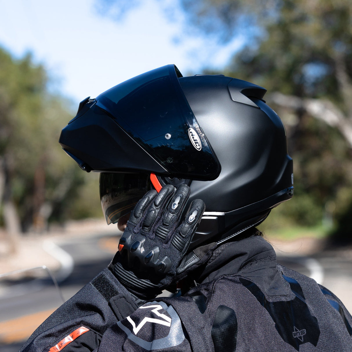 HJC RPHA 91 Matt Black Modular Motorcycle Helmet