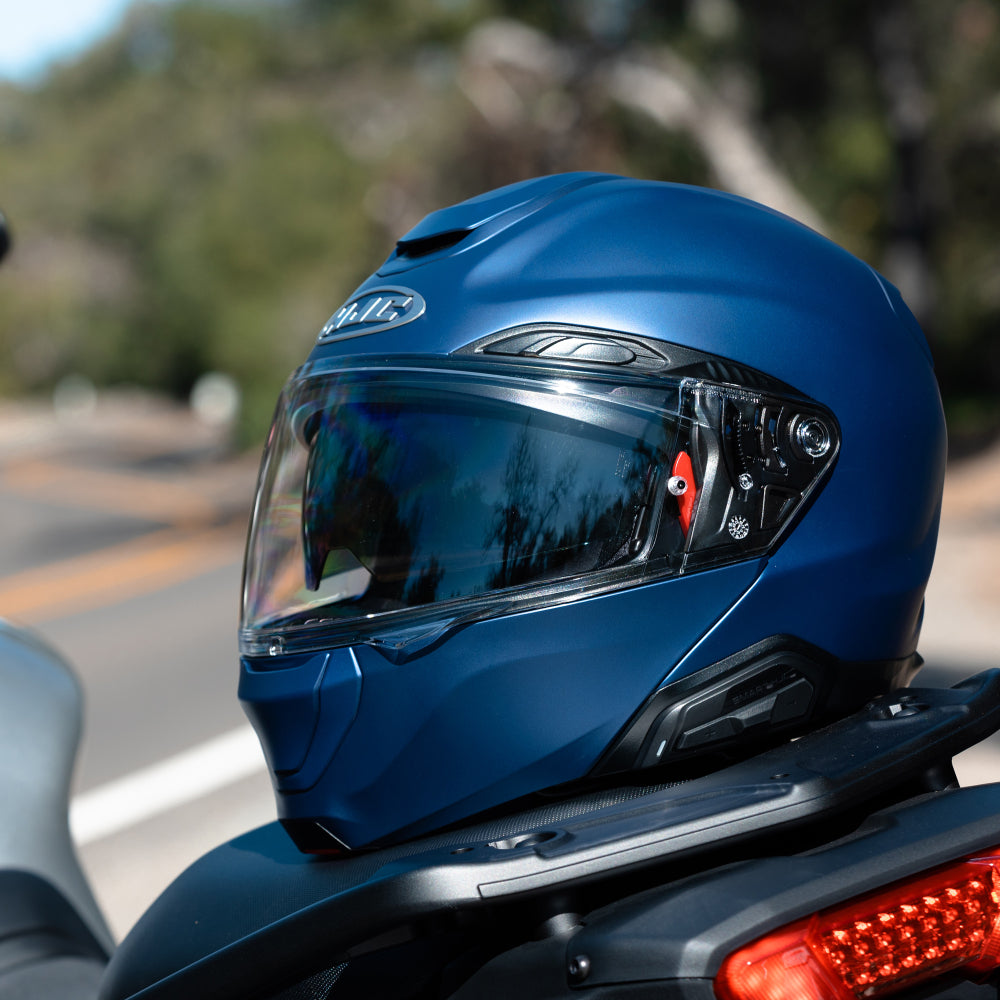 Hjc Rpha Modular Helmet HJC RPHA 91 Metallic Blue Modular Motorcycle Helmet – Rider