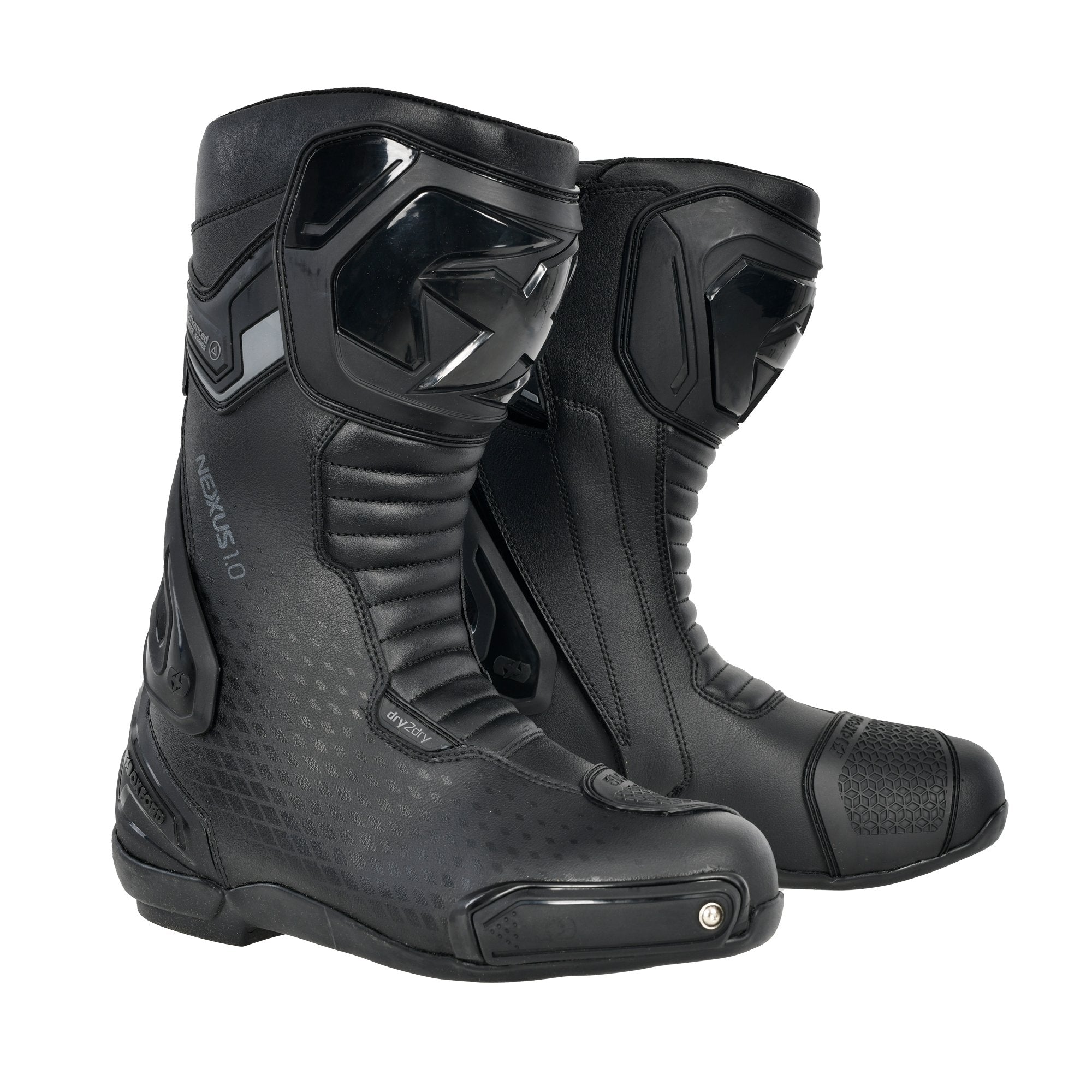 Oxford Nexus 1.0 D2D Motorcycle Boots - Stealth Black – Rider