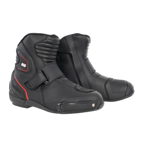 Oxford Omega Air Short MS Boot Blk/ Wht/ Red mens motorcycle ankle boots