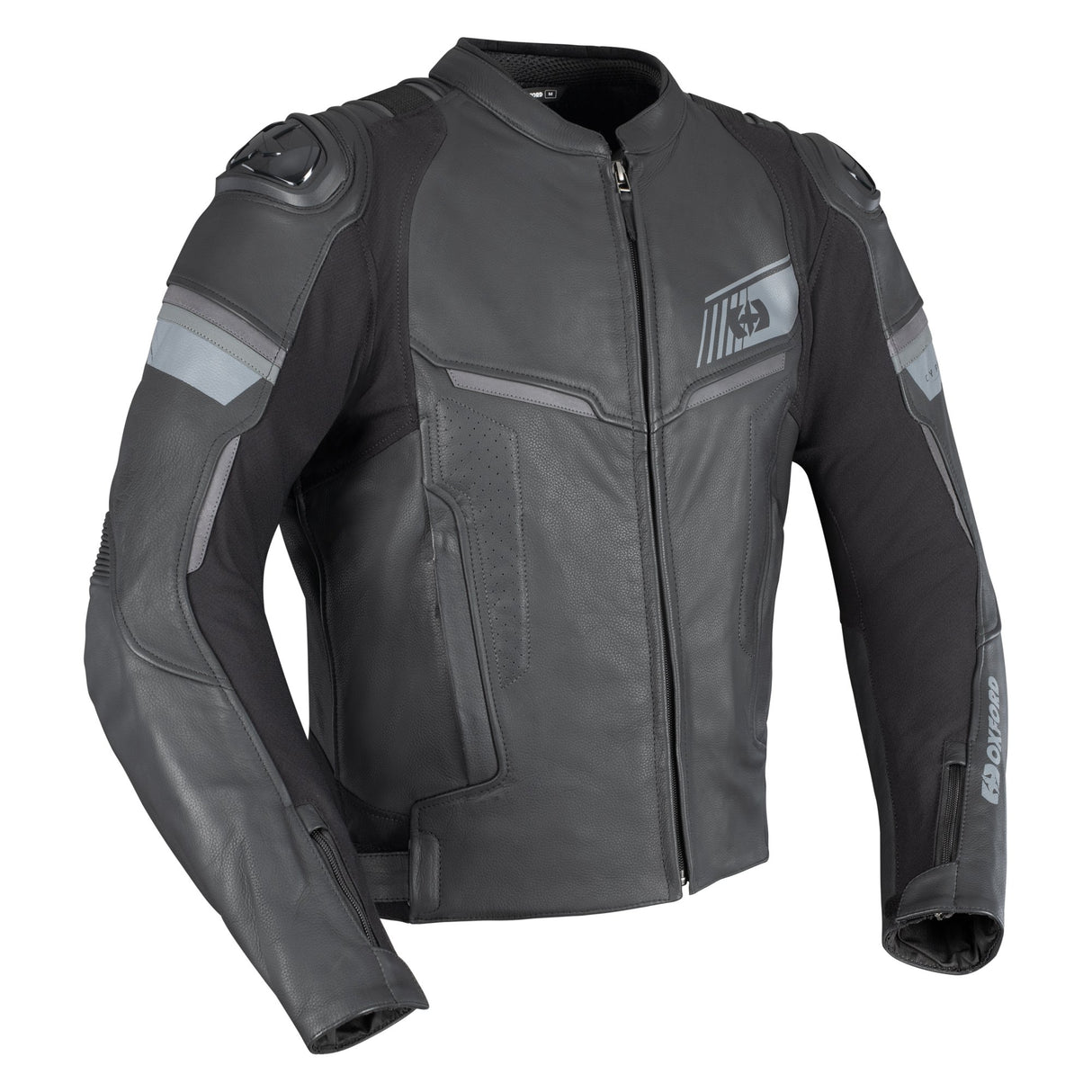 Oxford Cypher 1.0 Men's Leather Motorcycle Jacket Black