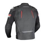 Oxford Cypher 1.0 Leather Black/White/Red Motorcycle Jacket
