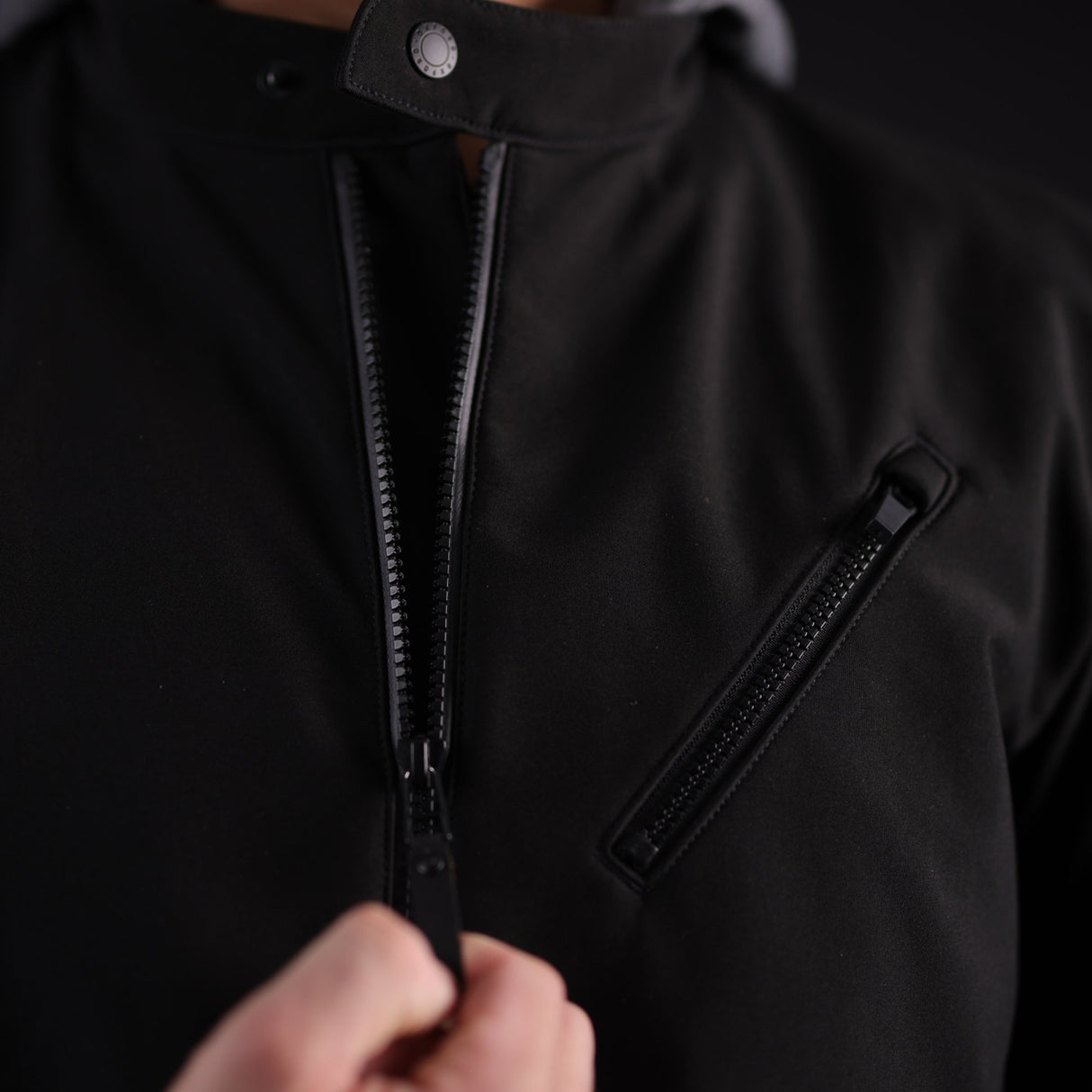 Oxford Faringdon Men's Motorcycle Jacket Stealth Black