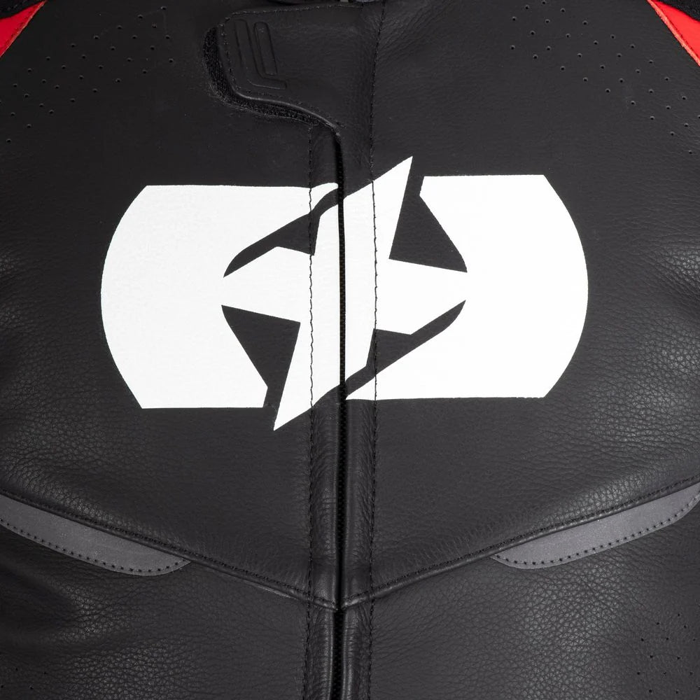 Oxford Nexus 1.0 One Piece Leather Suit Black Red