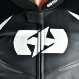 Oxford Nexus 1.0 Men's Leather Motorcycle Jacket Black White