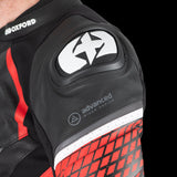 Oxford Nexus 1.0 Men's Leather Black/Red Motorcycle Jacket