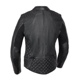 Oxford Radley Ladies Leather Motorcycle Jacket Black