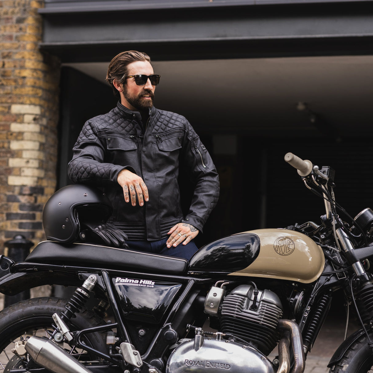 Oxford Hardwick Men's Motorcycle Jacket Black