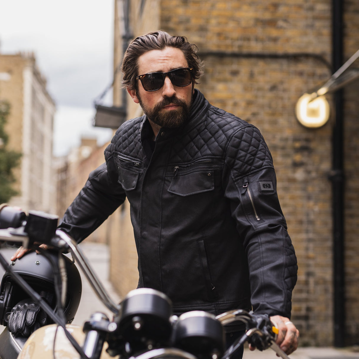 Oxford Hardwick Men's Motorcycle Jacket Black