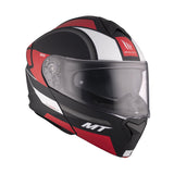MT Genesis SV Cave A5 Matt Black Red Motorcycle Helmet