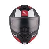 MT Genesis SV Cave A5 Matt Black Red Motorcycle Helmet