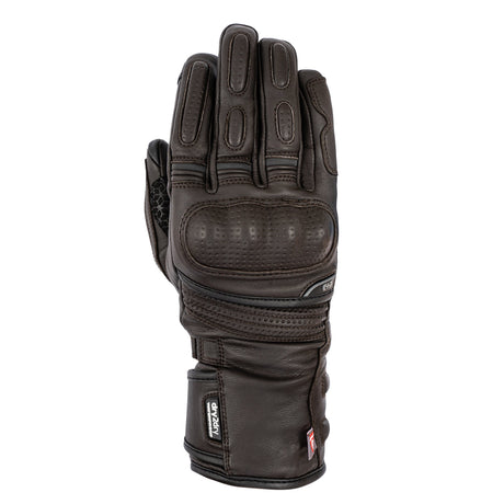 Oxford Hamilton Waterproof Leather Motorcycle Gloves Brown