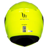 MT Storm Solid Fluo Yellow Motorcycle Helmet